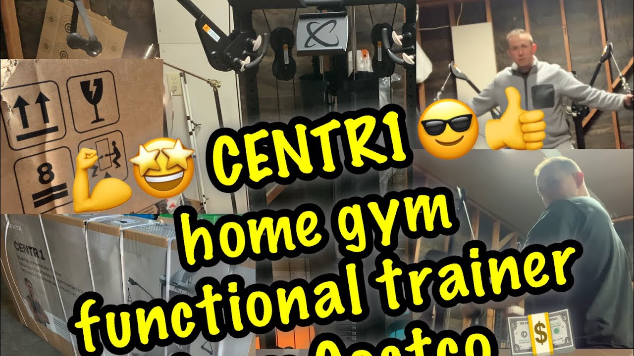 Home gym🏋️💪 centr1 cross cable🤩 from costco 😃☝️💵 on sale‼️ unboxing and assembling