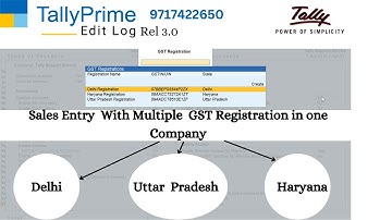 How to Create Multiple GST No Registration in Tally Prime With Sales Billing (Part-2)(Rel3.0)2023