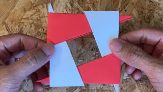 How To Make Paper Ninja Star Shuriken in 1 Minute