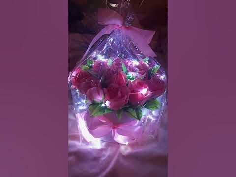 Букет из мыльных роз! 19шт.с подсветкой. Цена 499р. - YouTube