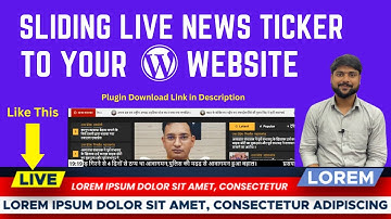How To Add A Live Footer Scrolling News Ticker To Your WordPress Website - HINDI