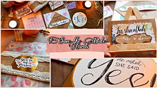 Save the Date Cards|How To Make Save The Date Handmade Card|Handmade Engagement Cards #savethedate