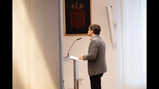 Pablo Azcona tras la Mesa y Junta del Parlamento de Navarra 09/02/2026