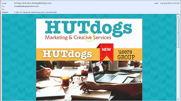 Email marketing tutorial | Constant Contact Newsletter lexample from HutDogs | by Mark Mikelat