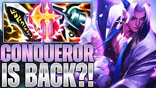 CONQUEROR IS BACK ON YONE!? (LETHAL TEMPO NERFED!)