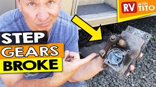 EASY RV STEP REPAIR  DIY Gear Linkage Replacement