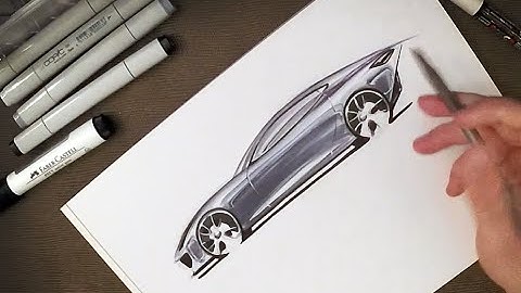 Industrial Design - How to Sketch Car Reflections with Copic Markers