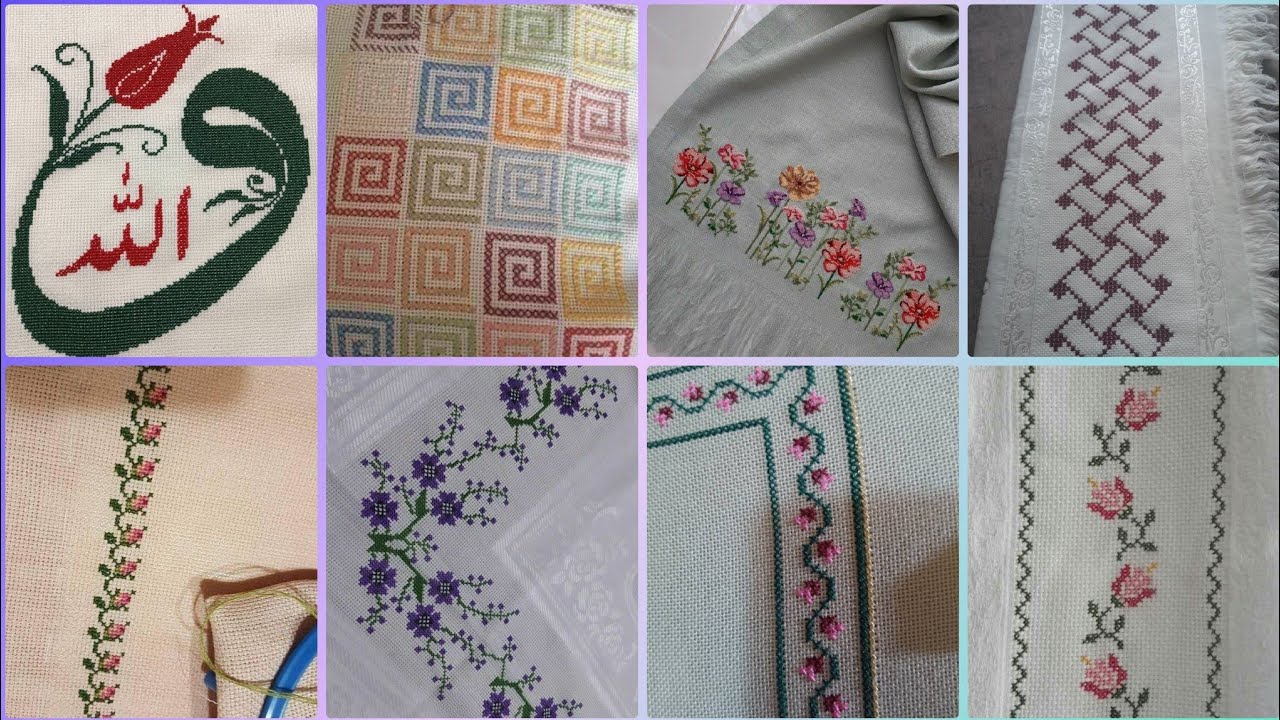 #1 Stunning & Elegant Cross stitch patterns/Charsuti Embroidery Design Ideas Hand made Embroidery