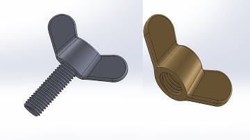 Học SolidWorks cơ bản   Bài 26  Vẽ bu lông, đai ốc tai hồng trong Solidworks