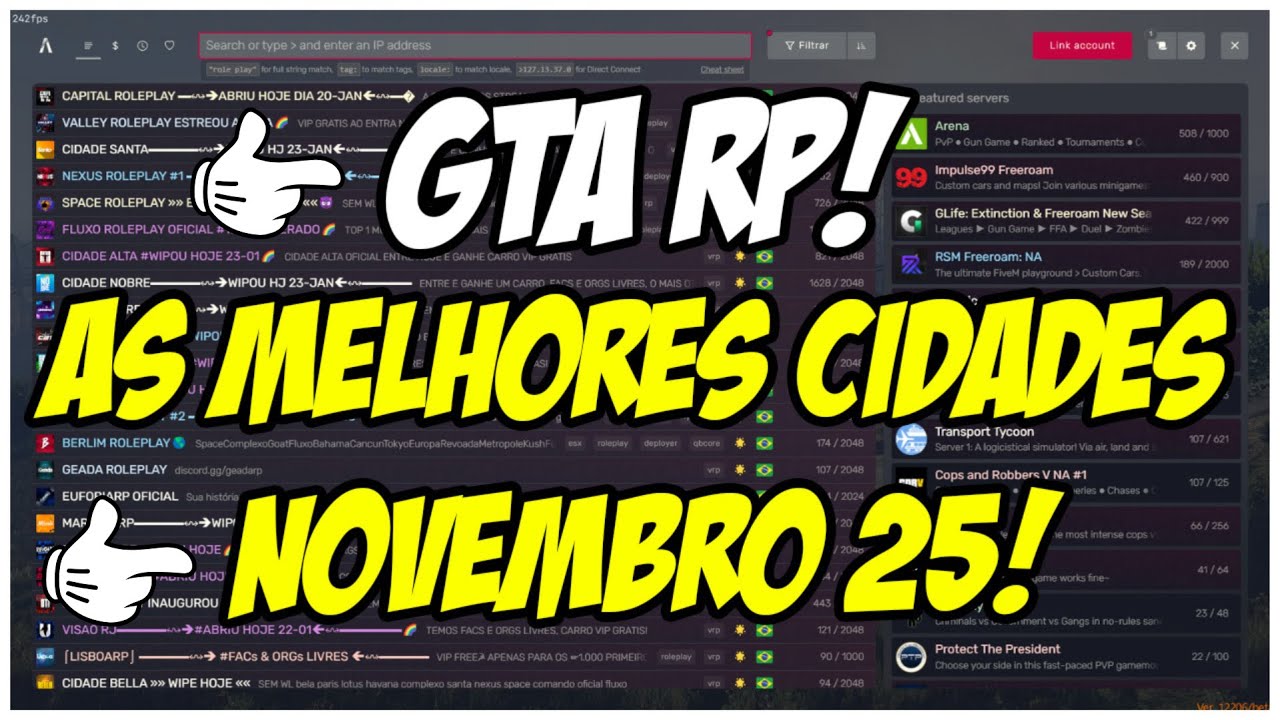 GTA RP! AS MELHORES CIDADES DO MÊS DO NOVEMBRO 2025! - YouTube