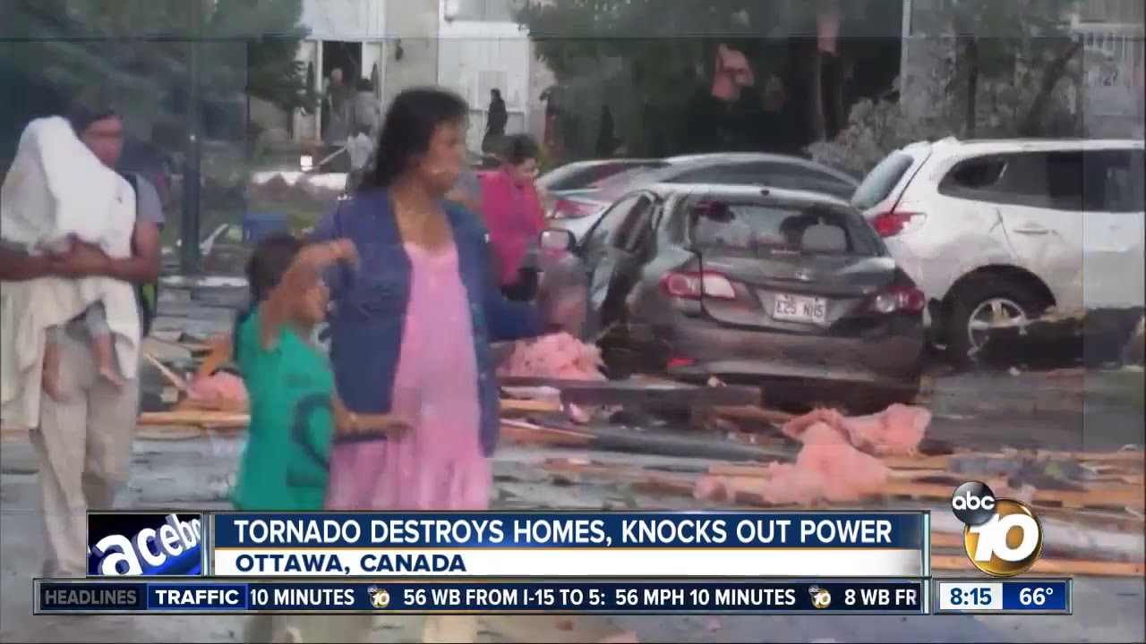 Tornado destroys homes, knocks out power in Ottawa, Canada