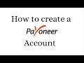 how to create a payoneer account