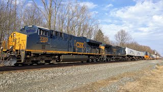 CSX Intermodal Q017 - ET44AH #3365 & AC4400CW #103 - Unionville Ohio March 2021