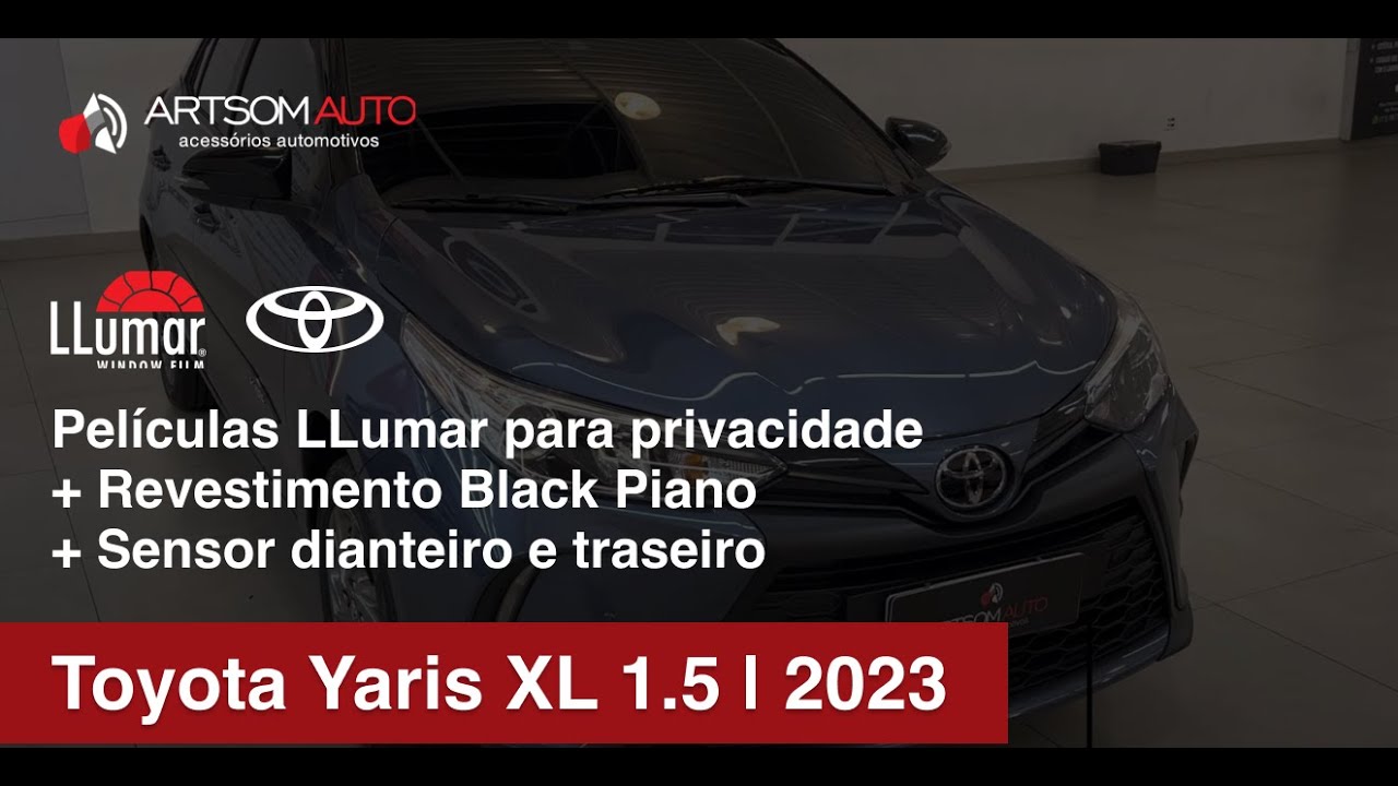 Toyota Yaris 2023 - Películas + Revestimento Black Piano + Sensor dianteiro e traseiro - ArtsomAuto
