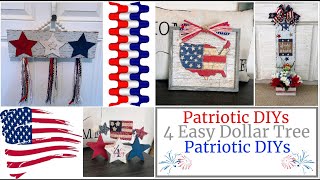 4 Easy Patriotic Dollar Tree DIYs/ Rustic Patriotic DIYs/ 4th Of July DIYs/