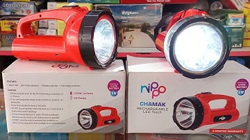 Nippo CHAMAK 5W RECHARGEABLE LED TORCH 🔦| 20000 Lux upto 5 Hrs Li-ION Battery 🔋| Micro USB Charging 