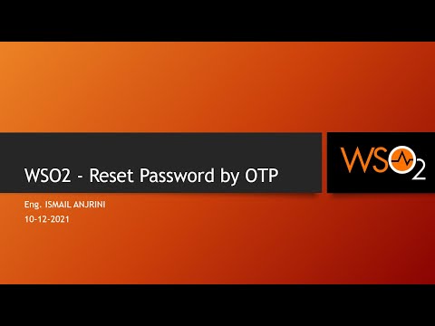006 - WSO2 IS - Reset Password by OTP