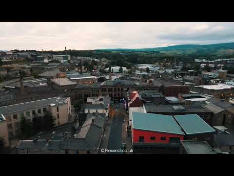 [4K] Aerial Footage - Burnley Town Centre