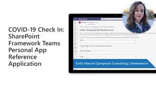 COVID-19 Check-In: SharePoint Framework Teams Personal App Reference Application screenshot 2