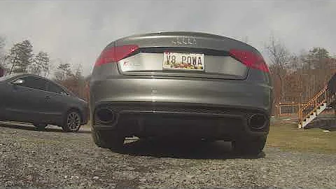 B8.5 RS5 JHM Downpipes and X-pipe revs sound clip (not to redline)