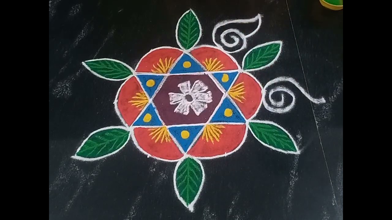 Sankranti hakuv simple rangoli super rangoli 🎉🎉