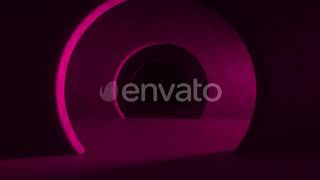 Abstract tunnel corridor with bright pink neon lights | Motion Graphics - Envato elements