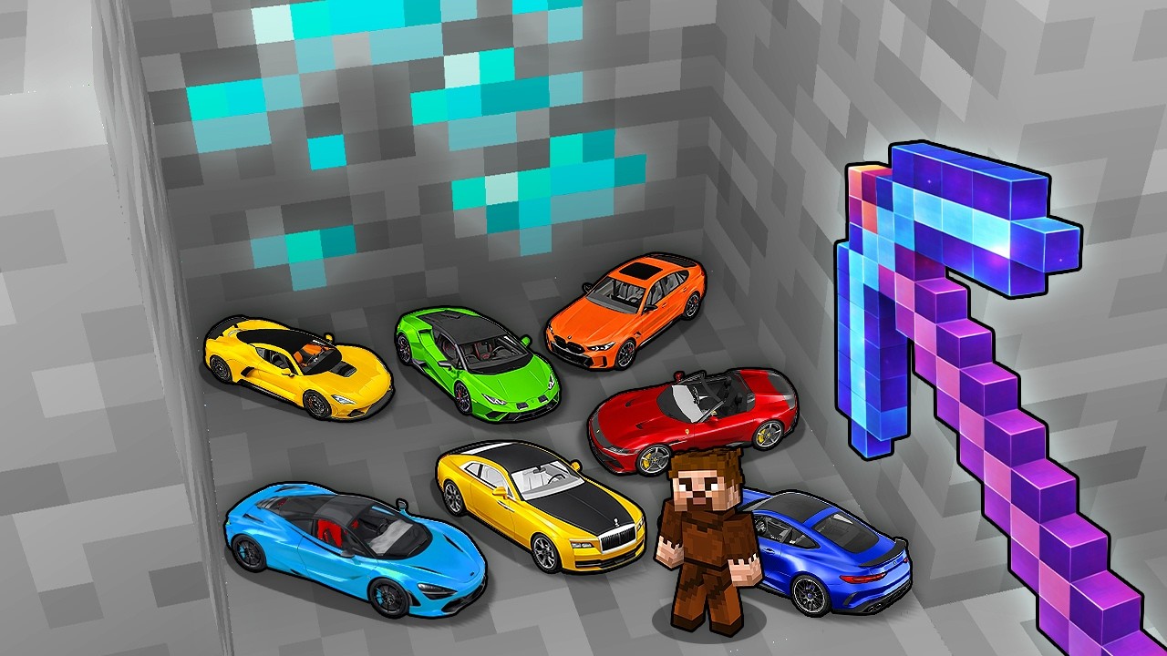 MİLYARDER ARABA MADENLERİ YARIŞI - Minecraft