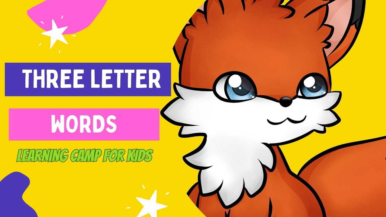 Three Letter Words Preschool Learning 3 letter words Educational