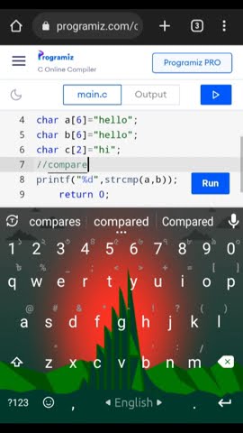How to compare two string in C - YouTube
