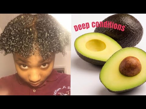Applying avocado deep conditioner for faster hair growth - YouTube