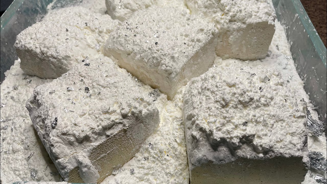 ASMR•Giant Cornstarch Crunchie Blocks🤔???•Topped w/Cornstarch YouTube