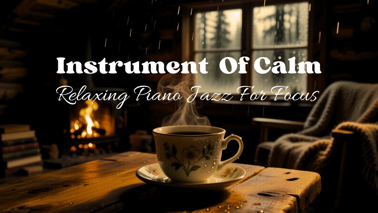 Cozy Jazz & Rain Ambience — Relaxing Smooth Jazz with Fireplace Sounds for Study & Sleep