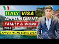 Italy Visa 2025 | How to Book Italy family reunion Appointment | Italy Work Appointment Updates 2025