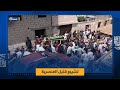 لحظة وصول نعش قتيل العنصرية "شريف خالد الأحمد" إلى منزله في قرية حفسرجة بريف إدلب