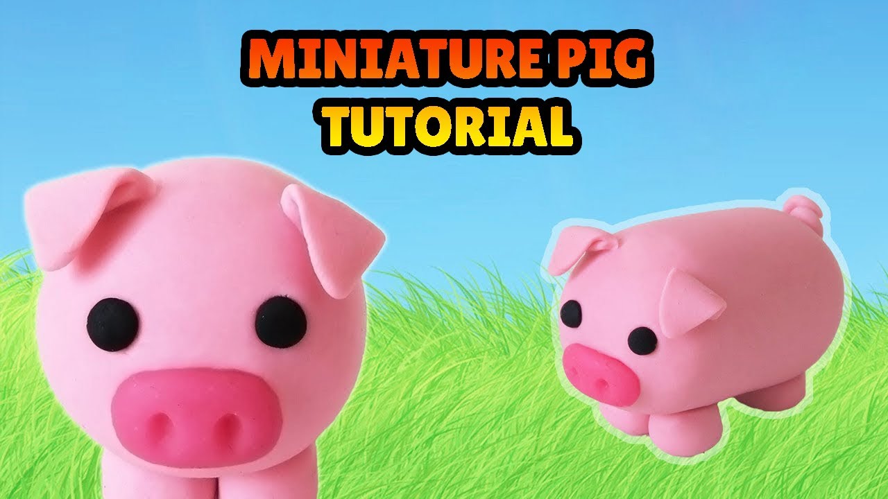 DIY How To Make MINIATURE PIG Polymer Clay Fondant Plastilina Maxresdefault
