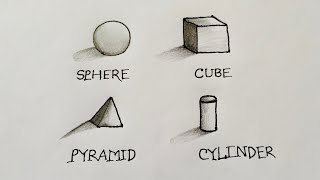3D Basic Form Drawing / How To Shade Basic Forms