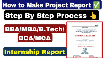 How to make summer internship project report-Synopsis, Report making, Guide certificate MBA/BBA proj
