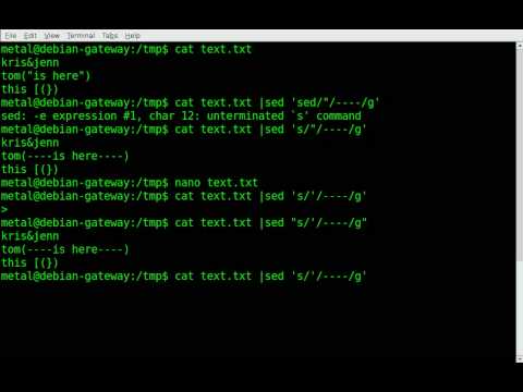 BASH Lesson sed substitute Part#2