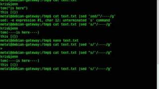 BASH Lesson sed substitute Part#2
