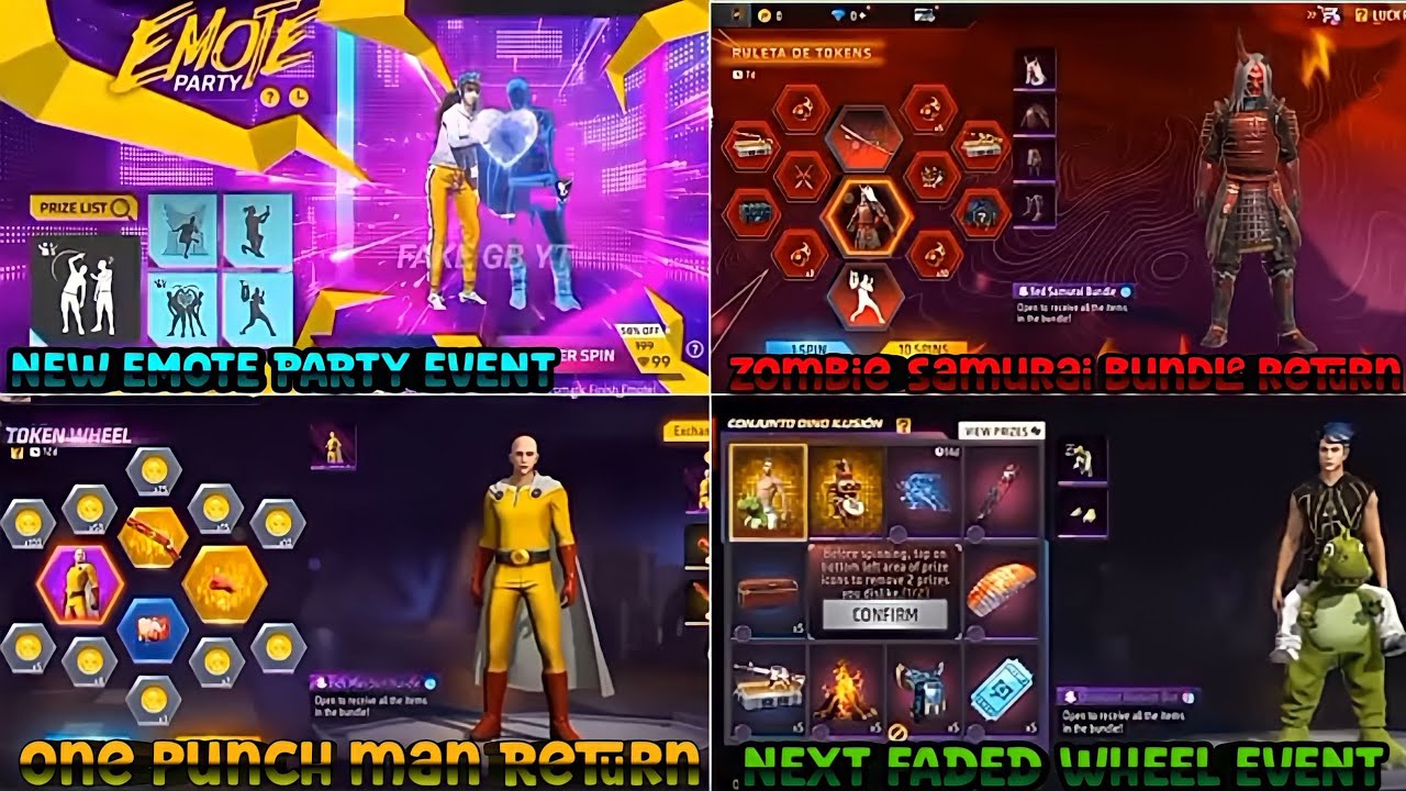 Free Fire 2024 Update Zombie Samurai Bundle Returns! One Punch Man