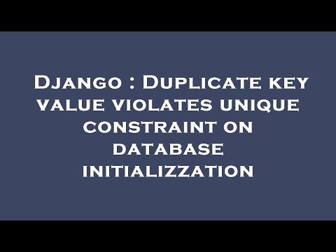 Django : Duplicate