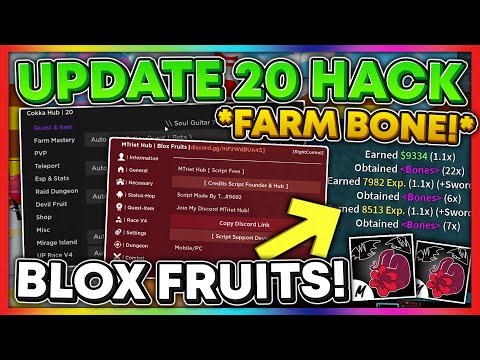 👻NEW] Roblox Blox Fruits Script Hack Mtriet Hub, Auto Bone Farm, Devil  Fruit Hack