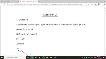 Class 10 Exercise 4.3 Kc Sinha Maths Solutions | Chapter 4: Trigonometric Ratios and Identities