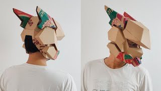 shark inspired futuristic robot helmet  DIY craft