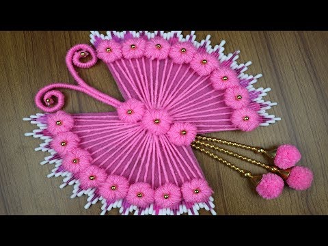 amazing!!! butterfly wall showpiece making for home decor || best reuse ideas - woolen art and craft