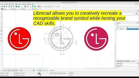 Step-by-Step Guide: Drawing the LG Logo in LibreCAD (2D Tutorial)