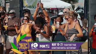 WAVY 10 On Your Side at Bayou Bon Vivant Cajun Festival 2023 - 15s event promo