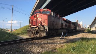 CP 9354 Leads CP 101 (Intermodal) West at Sunalta, Calgary AB. CP Laggan Subdivision.