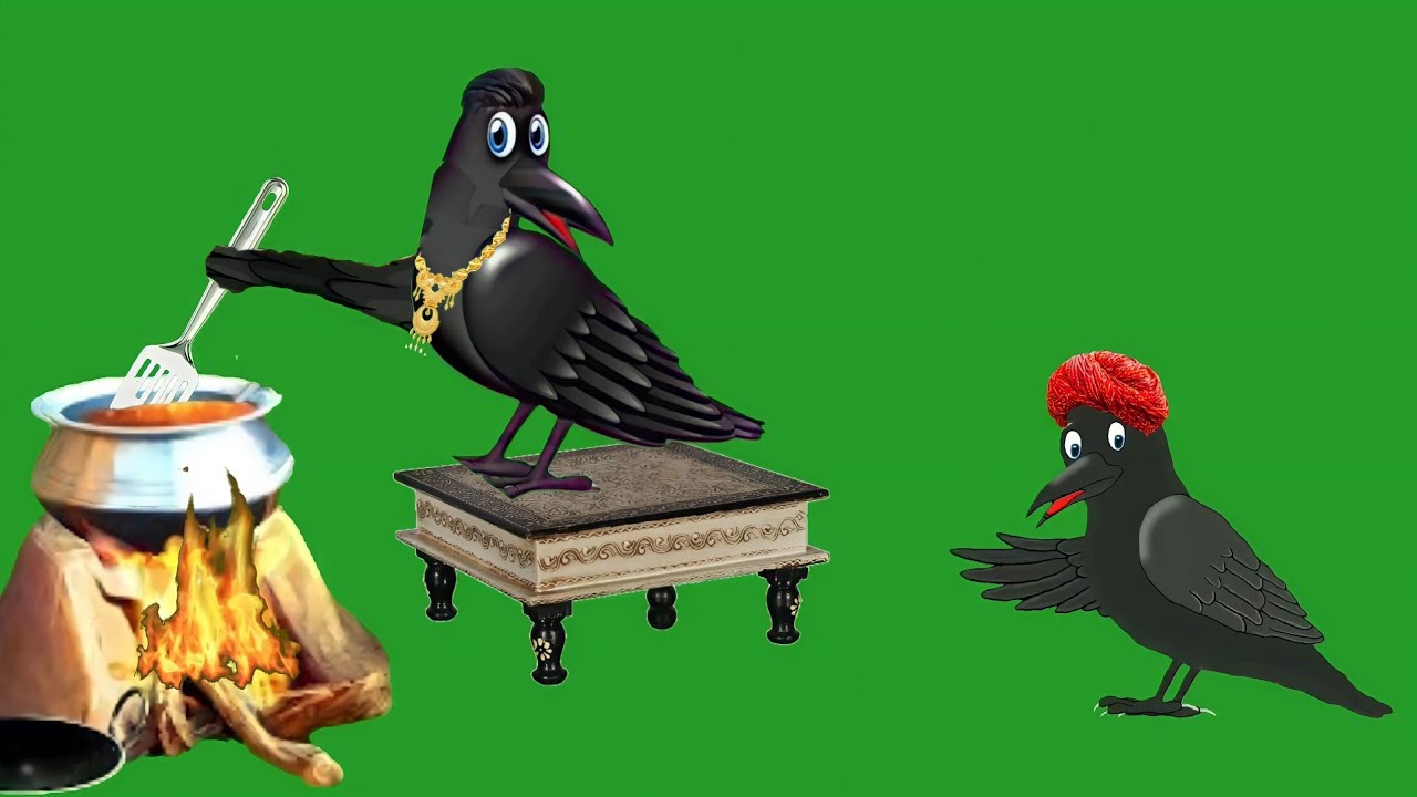 green screen crow cooking/green screen cartoon/kale cowa YouTube