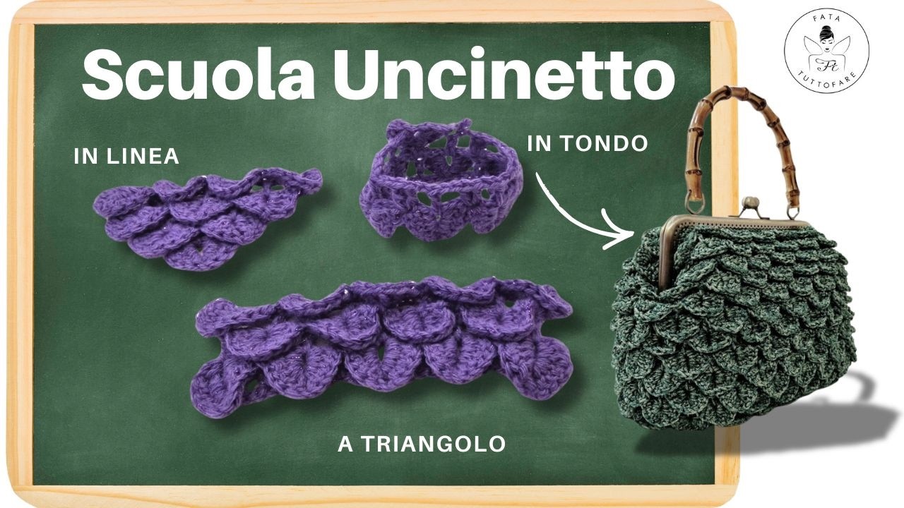 Guida completa: Punto Coccodrillo Uncinetto, Come Lavorarlo in Linea, in Tondo e a Triangolo